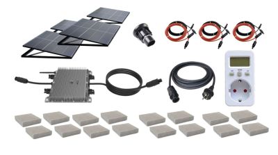 TBS Plug & Play zonnepaneel-systeem set B4 4x zonnepaneel 1600W met verstelbaar frame TBS Plug & Play zonnepaneel-systeem set B4 4x zonnepaneel 1600W met verstelbaar frame