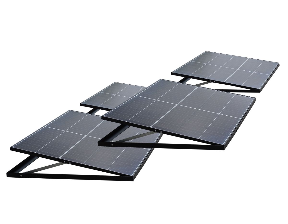 tbs plug play zonnepaneelsysteem set b4 4x zonnepaneel 1600w met verstelbaar frame